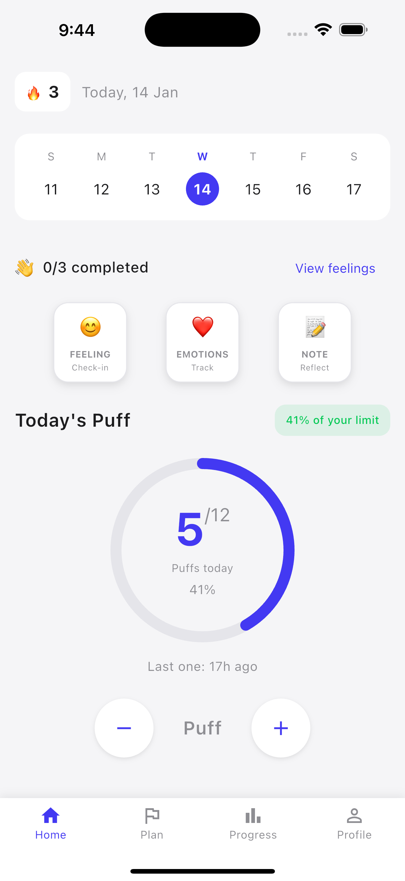 PuffGuard App Interface
